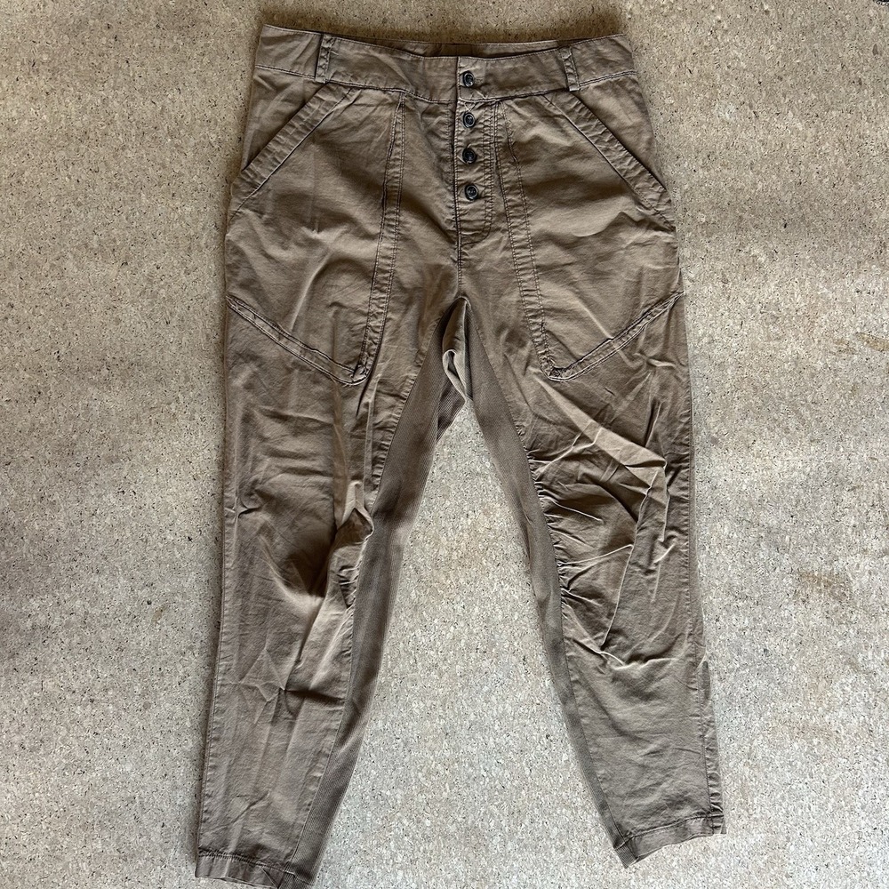 Prairie Underground Brown Mid-Rise Organic Cotton Pants Wayfarer Hobo Trousers S